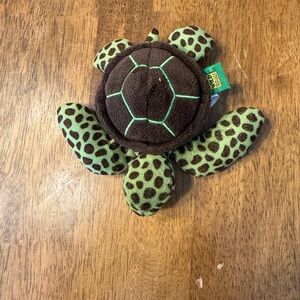 Brown and Green Stuffed Turtle Toy